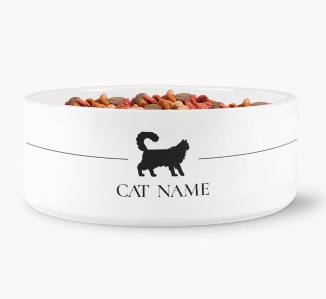 '{breedFullName} Silhouette' - Personalised Dog Bowl 